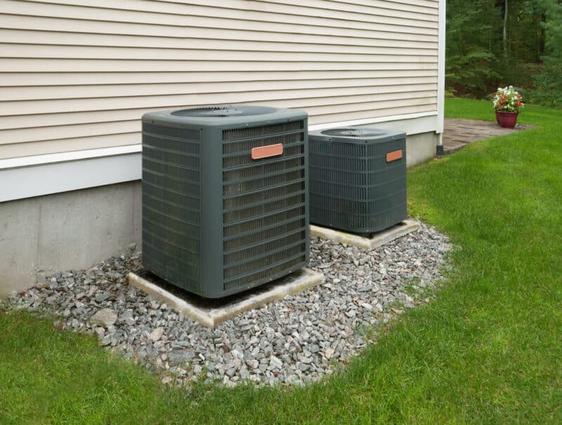 heating and cooling system outside of home