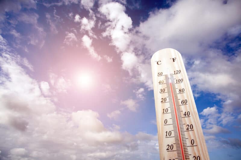 thermostat reading Pensacola temperature
