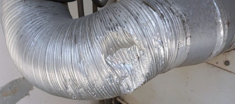 damaged air duct